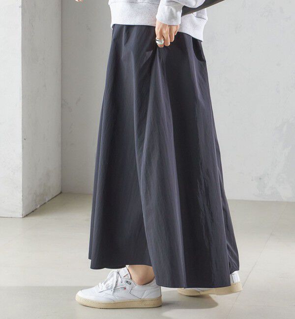 SHIPS for women「〈洗濯機可能〉LIMONTA EAST ビンテージ タフタ ギャザー スカート」|フレア|