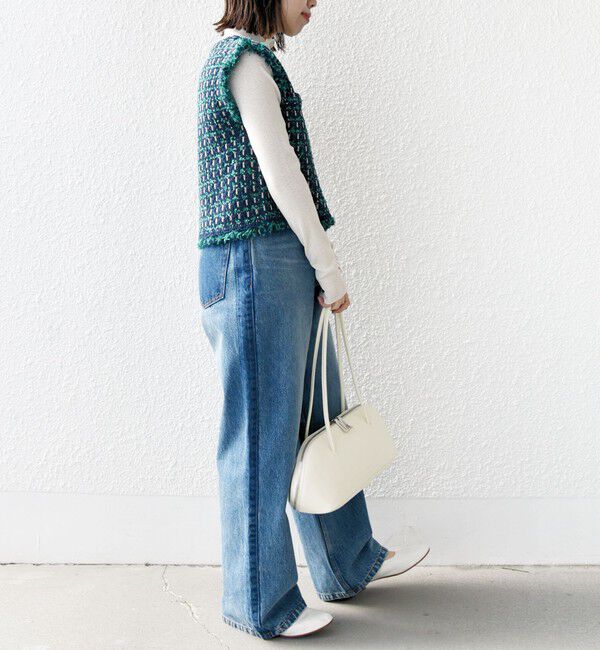 SHIPS for women「〈手洗い可能〉メタルボタンツイードニットベスト」|ベスト・ジレ|