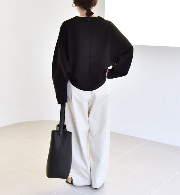 quaranciel「quaranciel:〈洗濯機可能〉ポンチ バックジップ ドルマン プルオーバー」|スウェット・ジャージ|