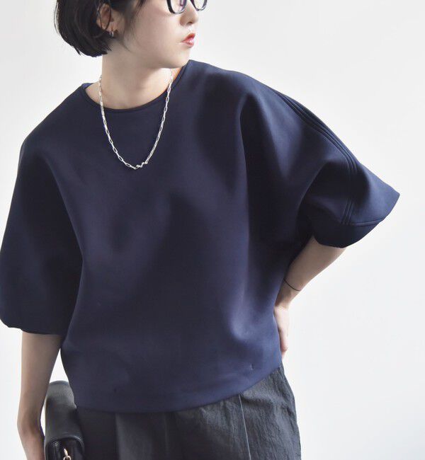 quaranciel「quaranciel:〈洗濯機可能〉ポンチ バックジップ ドルマン プルオーバー」|スウェット・ジャージ|