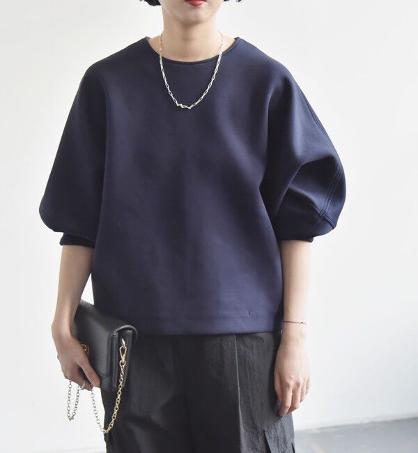 quaranciel「quaranciel:〈洗濯機可能〉ポンチ バックジップ ドルマン プルオーバー」|スウェット・ジャージ|