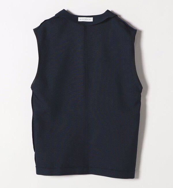 quaranciel「quaranciel:〈洗濯機可能〉Vネック ジレ＆フレア スカート セットアップ」|フレア|