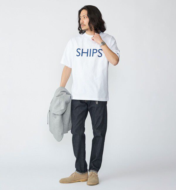 SHIPS「【SHIPS別注】Champion: SHIPS ロゴ プリント Tシャツ」|Tシャツ・カットソー|