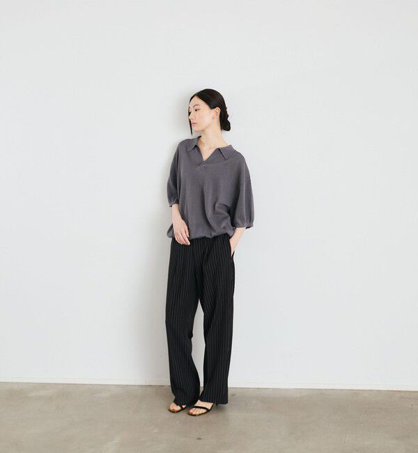 SHIPS「City Ambient Products: ツイル 2タック ワイド スラックス」|スラックス|