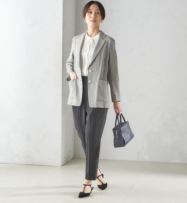 SHIPS for women「〈接触冷感/手洗い可能〉トリアセテート混 シングル 2ボタン ジャケット」|テーラードジャケット|