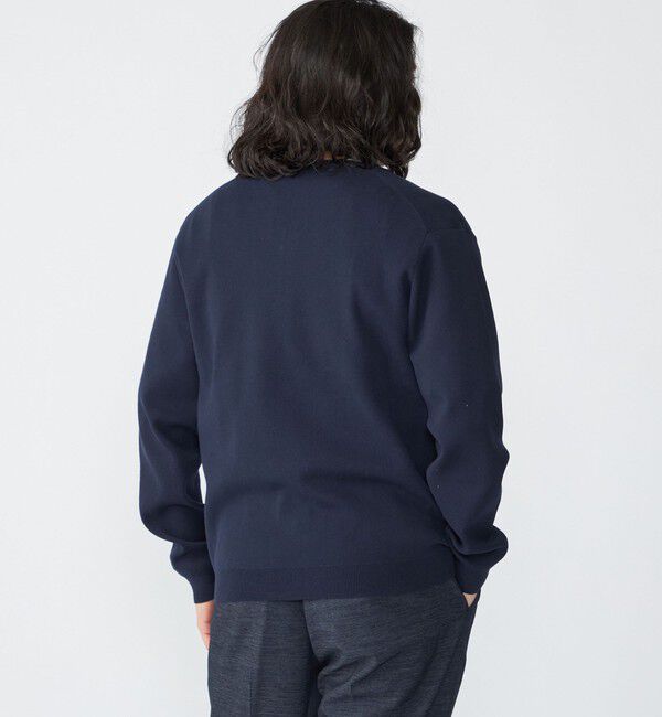 SHIPS「【WEB限定】SHIPS:〈ネックが選べる/手洗い可能〉テレワーク ビズ ワンポイント ロゴ ニット」|ニット・セーター|