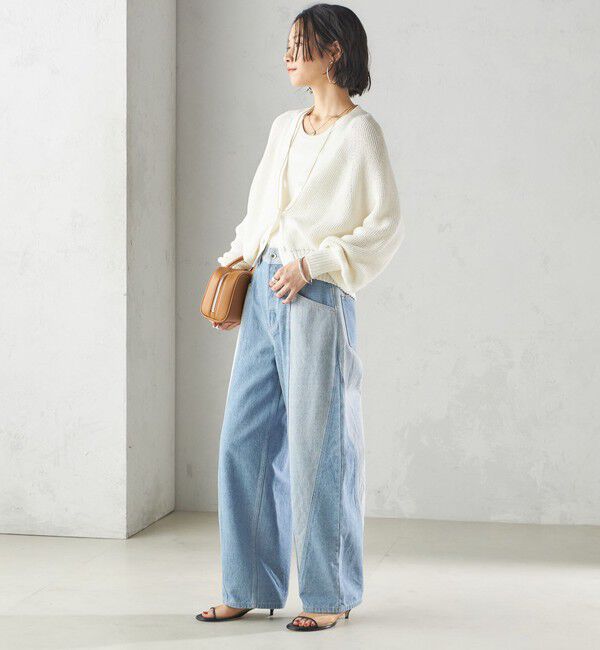 SHIPS for women「〈手洗い可能〉ペーパー ポリエステル Vネック カーディガン」|カーディガン|