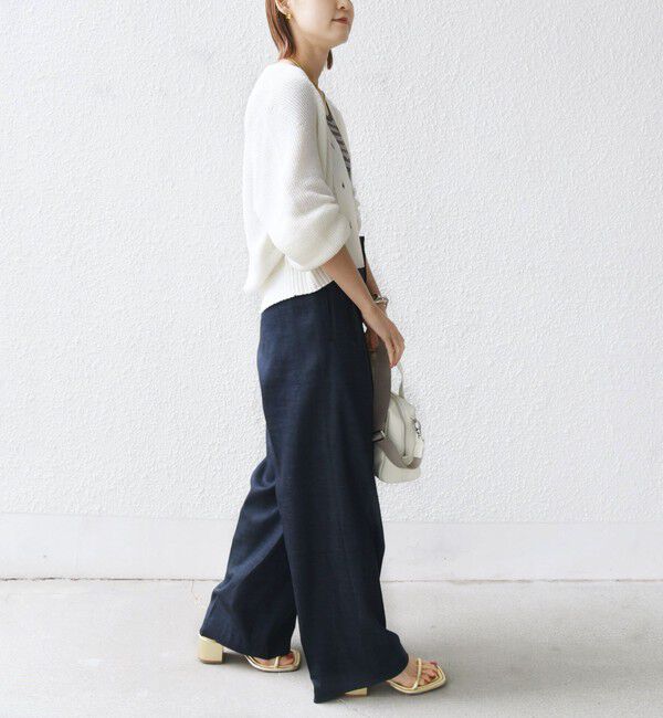 SHIPS for women「〈手洗い可能〉ペーパー ポリエステル Vネック カーディガン」|カーディガン|