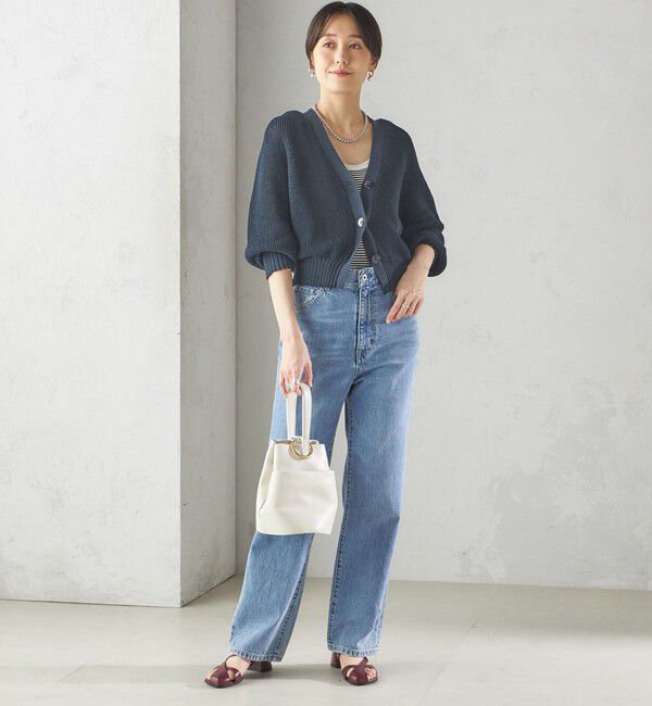 SHIPS for women「〈手洗い可能〉ペーパー ポリエステル Vネック カーディガン」|カーディガン|