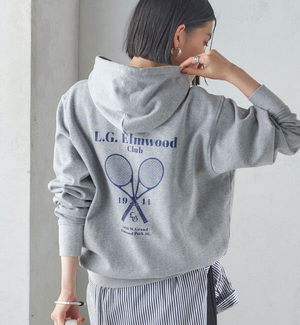 SHIPS for women「【SHIPS別注】LOGAN KNITTING MILLS: プリント フーディー」|パーカー|グレー