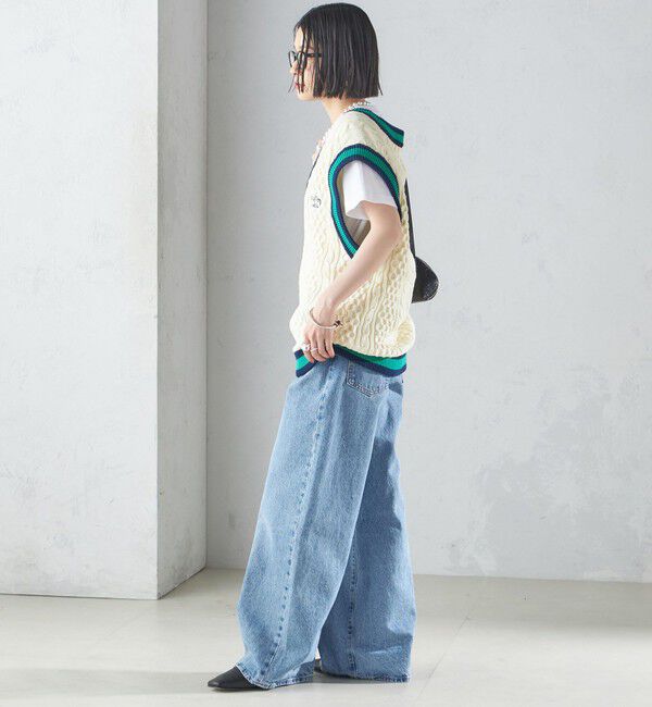 SHIPS for women「【SHIPS別注】LOGAN KNITTING MILLS: チルデン Vネック ベスト」|ベスト・ジレ|