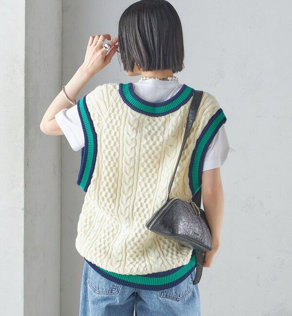 SHIPS for women「【SHIPS別注】LOGAN KNITTING MILLS: チルデン Vネック ベスト」|ベスト・ジレ|