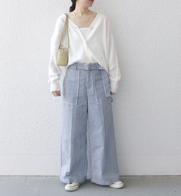 SHIPS any「SHIPS any:〈洗濯機可能〉ヒッコリー ベルト ワイド パンツ」|その他|