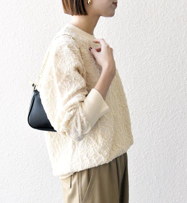 SHIPS any「《一部追加予約》SHIPS any:〈手洗い可能〉ジャカード バンピー クルーネック プルオーバー」|ニット・セーター|