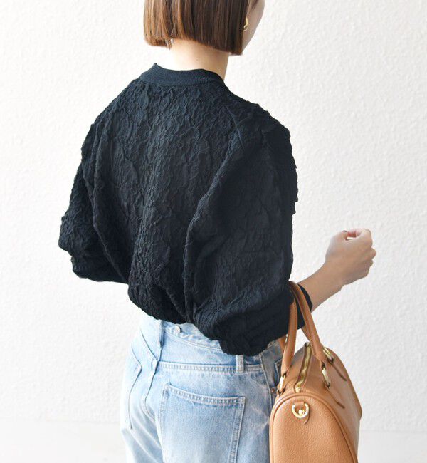 SHIPS any「《一部追加予約》SHIPS any:〈手洗い可能〉ジャカード バンピー クルーネック プルオーバー」|ニット・セーター|