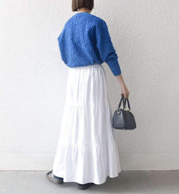 SHIPS any「《一部追加予約》SHIPS any:〈手洗い可能〉ジャカード バンピー クルーネック プルオーバー」|ニット・セーター|