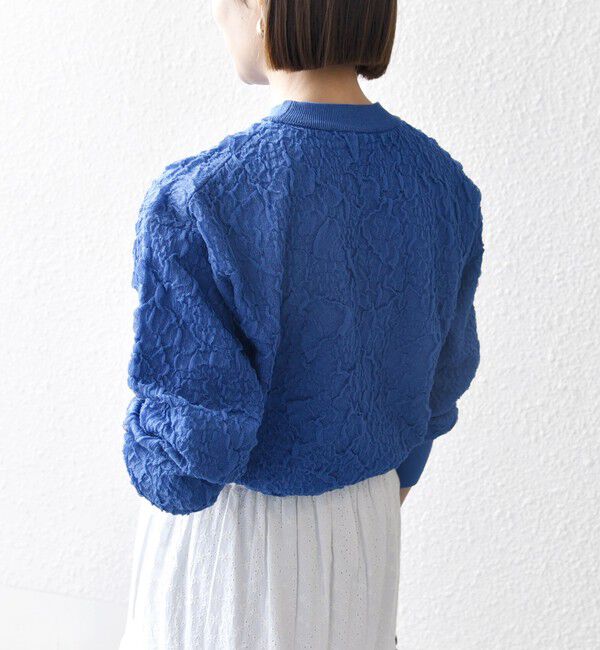 SHIPS any「《一部追加予約》SHIPS any:〈手洗い可能〉ジャカード バンピー クルーネック プルオーバー」|ニット・セーター|