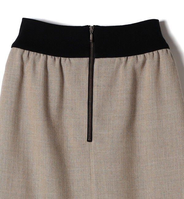 SHIPS for women「〈手洗い可能〉Asami 麻調合繊 ウエスト リブ タイト スカート」|タイト|