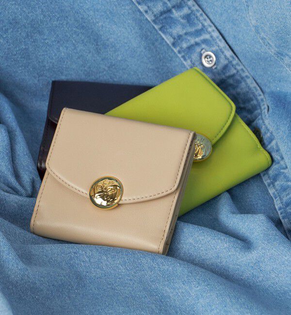 SHIPS for women「イタリアンレザー ゴールドパーツ 二つ折り 財布」|財布|