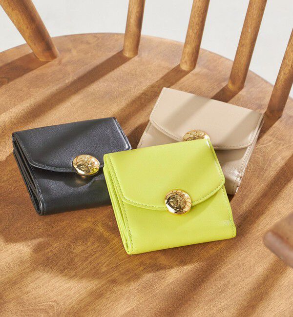 SHIPS for women「イタリアンレザー ゴールドパーツ 二つ折り 財布」|財布|