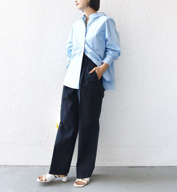 SHIPS for women「〈洗濯機可能〉ポリエステル 麻 カーゴ パンツ」|その他|