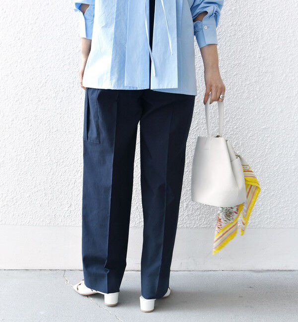 SHIPS for women「〈洗濯機可能〉ポリエステル 麻 カーゴ パンツ」|その他|