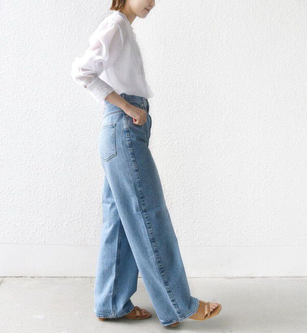 SHIPS for women「【WEB限定】〈洗濯機可能〉シアー プリーツ ヨーク パールモチーフボタン ブラウス」|シャツ・ブラウス|