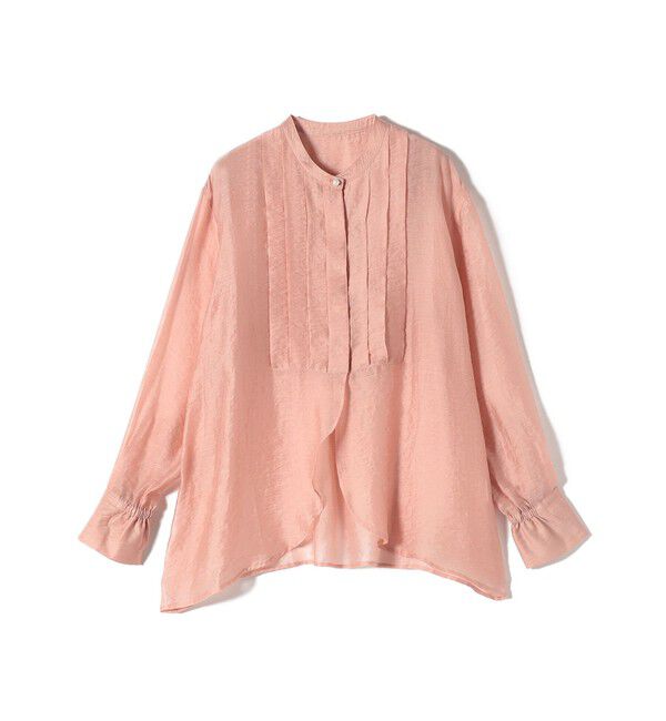 SHIPS for women「【WEB限定】〈洗濯機可能〉シアー プリーツ ヨーク パールモチーフボタン ブラウス」|シャツ・ブラウス|