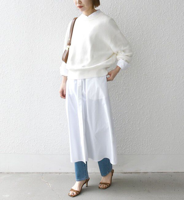 SHIPS any「SHIPS any:〈洗濯機可能〉タイプライター スタンドカラー シャツ ワンピース」|ワンピース|