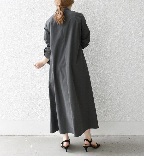 SHIPS any「SHIPS any:〈洗濯機可能〉タイプライター スタンドカラー シャツ ワンピース」|ワンピース|