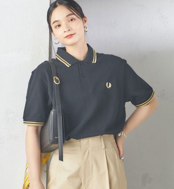SHIPS for women「FRED PERRY:M12 TWIN TIPPED SHIRT」|ポロシャツ|ブラック
