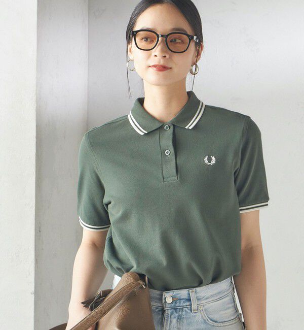 SHIPS for women「FRED PERRY:G3600 TWIN TIPPED SHIRTS」|ポロシャツ|オリーブ