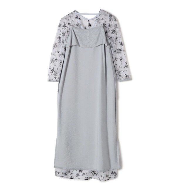 SHIPS for women「kaene:フロッキー レース &times; サテン 2WAY ワンピース（セレモニー対応可）」|ドレス|