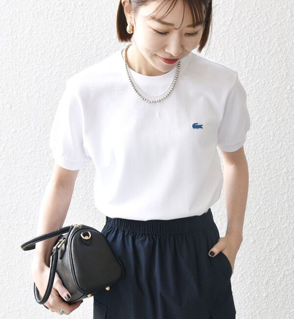 SHIPS any「《一部追加予約》【SHIPS any別注】LACOSTE:〈洗濯機可能〉PIQUE クルーネック Tシャツ 26SS」|Tシャツ・カットソー|