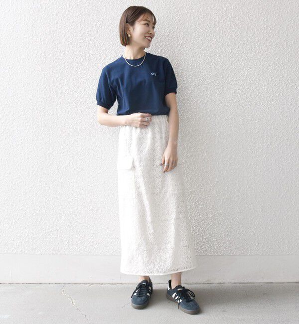 SHIPS any「《一部追加予約》【SHIPS any別注】LACOSTE:〈洗濯機可能〉PIQUE クルーネック Tシャツ 26SS」|Tシャツ・カットソー|