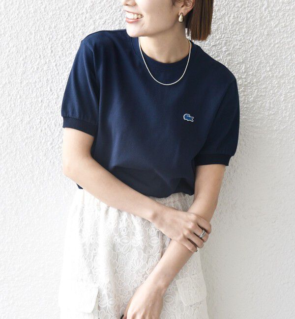 SHIPS any「《一部追加予約》【SHIPS any別注】LACOSTE:〈洗濯機可能〉PIQUE クルーネック Tシャツ 26SS」|Tシャツ・カットソー|