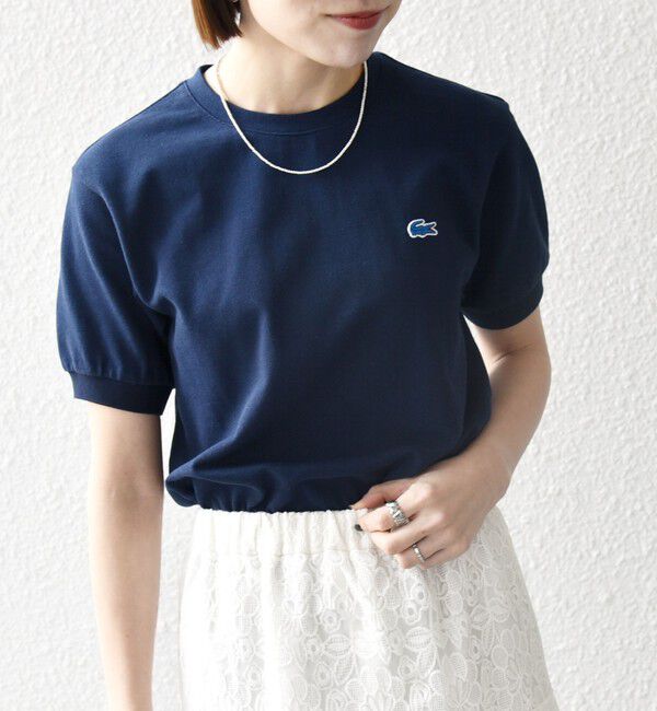 SHIPS any「《一部追加予約》【SHIPS any別注】LACOSTE:〈洗濯機可能〉PIQUE クルーネック Tシャツ 26SS」|Tシャツ・カットソー|