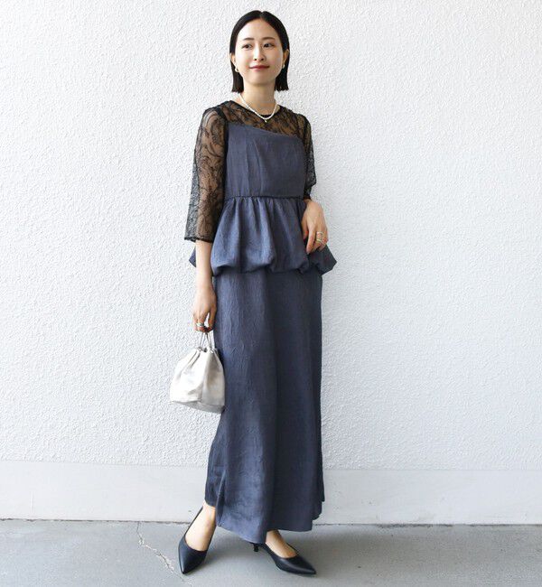 SHIPS for women「kaene:バルーン ペプラム ドレス（セレモニー対応可）」|ドレス|