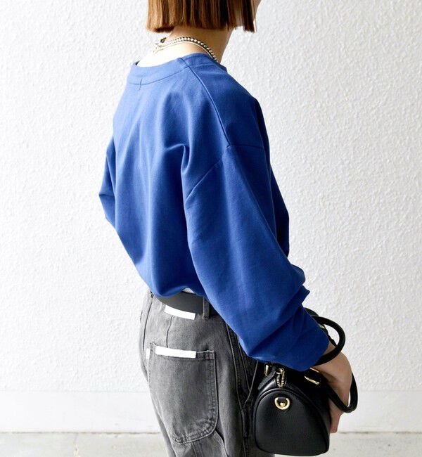 SHIPS any「SHIPS any:〈洗濯機可能〉インレイ レースアップ ロングスリーブ プルオーバー」|Tシャツ・カットソー|