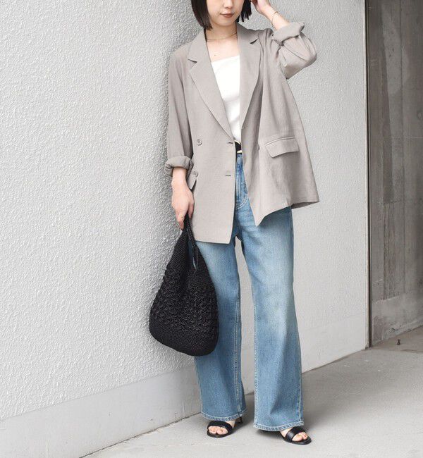 SHIPS Colors 「SHIPS Colors:〈手洗い可能〉シアー リネンライク ダブルジャケット◇」|テーラードジャケット|