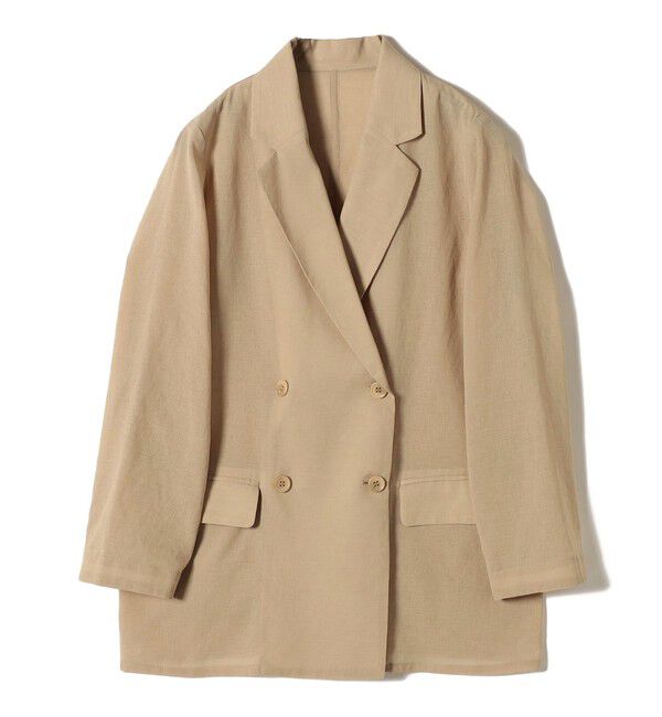 SHIPS Colors 「SHIPS Colors:〈手洗い可能〉シアー リネンライク ダブルジャケット◇」|テーラードジャケット|