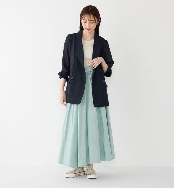 SHIPS Colors 「SHIPS Colors:〈手洗い可能〉シアー リネンライク ダブルジャケット◇」|テーラードジャケット|