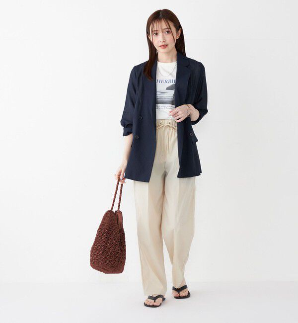 SHIPS Colors 「SHIPS Colors:〈手洗い可能〉シアー リネンライク ダブルジャケット◇」|テーラードジャケット|