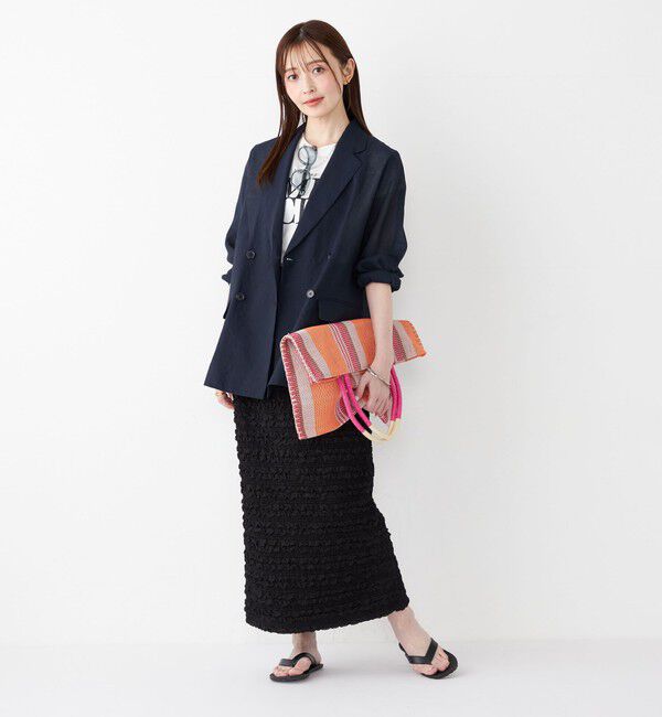 SHIPS Colors 「SHIPS Colors:〈手洗い可能〉シアー リネンライク ダブルジャケット◇」|テーラードジャケット|