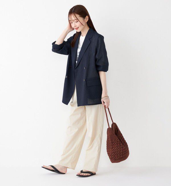 SHIPS Colors 「SHIPS Colors:〈手洗い可能〉シアー リネンライク ダブルジャケット◇」|テーラードジャケット|