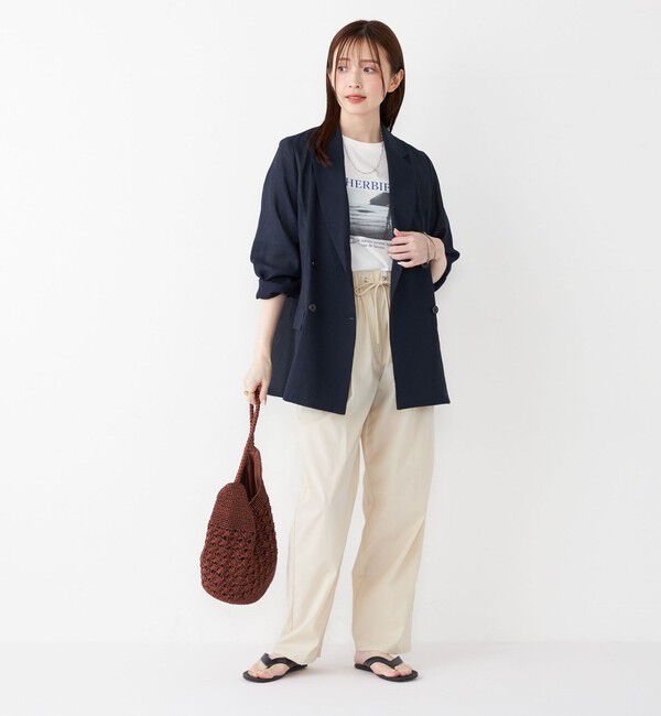 SHIPS Colors 「SHIPS Colors:〈手洗い可能〉シアー リネンライク ダブルジャケット◇」|テーラードジャケット|