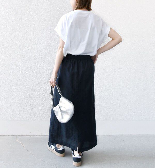 SHIPS for women「〈手洗い可能〉シアー シャイニー ウエスト ゴム ギャザー スカート」|スカート|