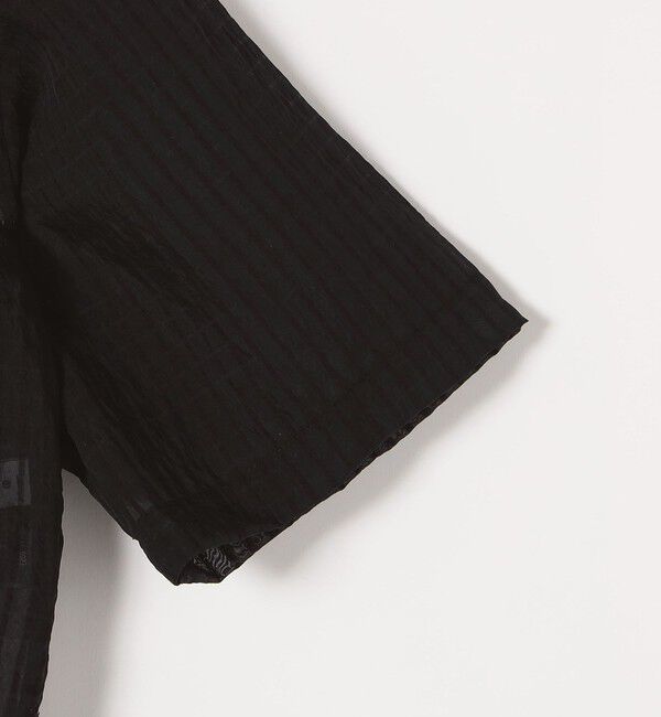 quaranciel「quaranciel:〈手洗い可能〉シアー ストライプ ボーダー ビッグ シャツ」|シャツ・ブラウス|