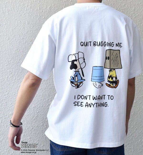 SHIPS any「SHIPS any: SNOOPY コラボ NOT THERE グラフィック バック プリント Tシャツ◇」|Tシャツ・カットソー|ホワイト