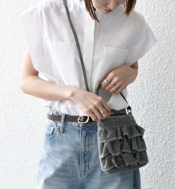 SHIPS any「SHIPS any: ラメ フリル ミニ ショルダー バッグ」|ショルダー・メッセンジャー|